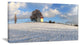 Winter Landscape with Chapel, Landscape Canvas Art Print, 60"x28"