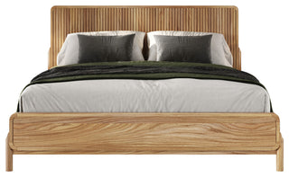 Modrest Mikala Modern Natural Oak Bed, Eastern King