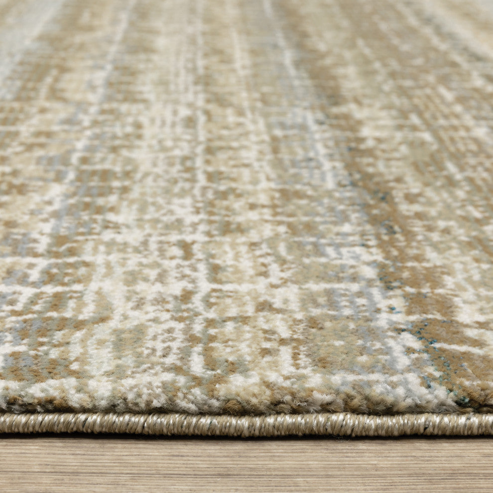 Aegina Gridwork Plaid Ivory/ Grey Area Rug Runner 2'3" x 8'