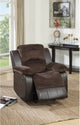 Polyurethane Rocker Recliner In Choco Suede Brown