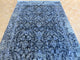 6'4"x10' Hand-Knotted Black Wool and Silk Modern Oriental Rug