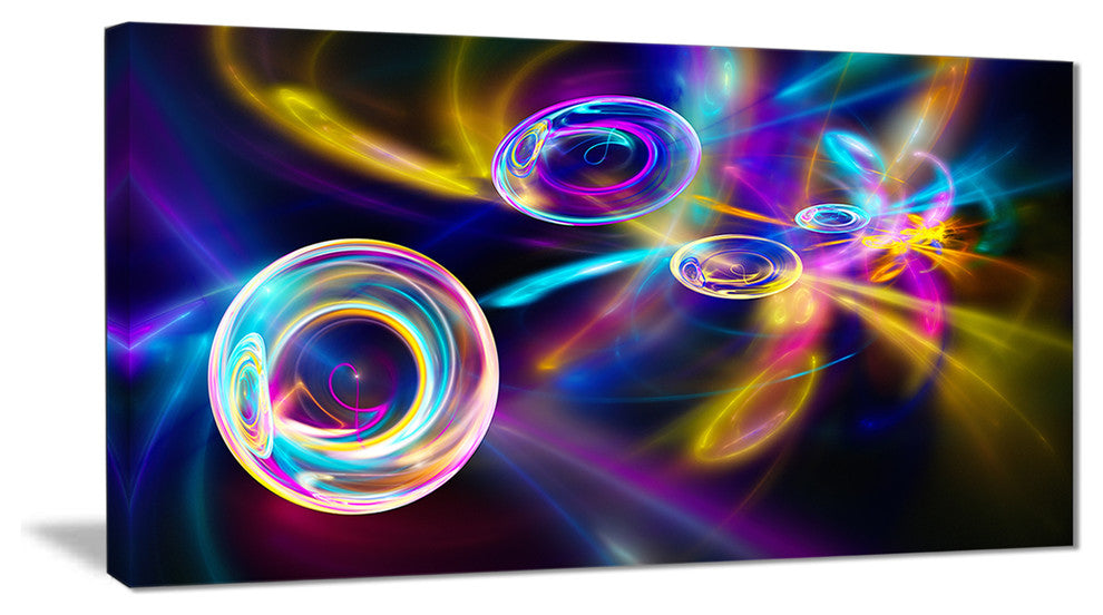 "Blue Fractal Desktop Wallpaper" Abstract Digital Art Canvas Print