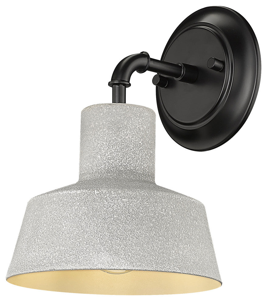 1 Light 7 in. Textured Cement Outdoor