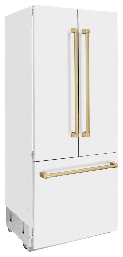 ZLINE Refrigerator With Internal Water, White Matte RBIV-WM-36-CB