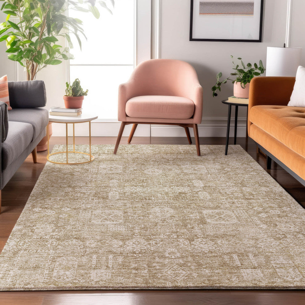 Premium Machine Washable Mayfield AMF637 Beige 8' x 10' Rug