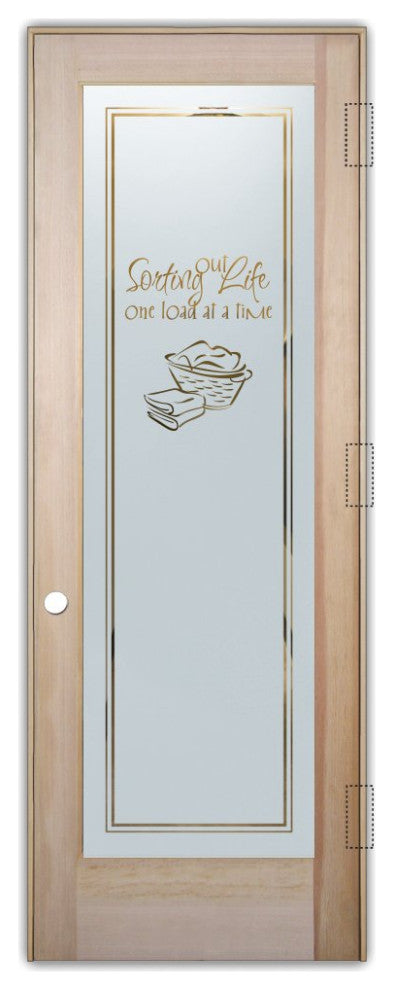Laundry Door - Sorting Out Life Laundry Basket - Douglas Fir (stain grade) -...
