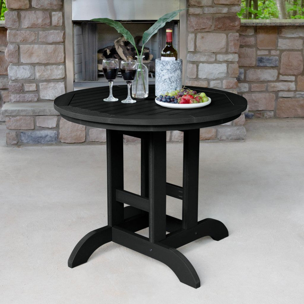 Round Dining Table, 36", Black