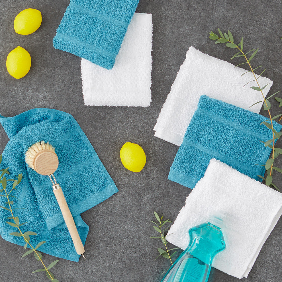 Storm Blue Basic Chef Terry Dishcloth (Set of 6)