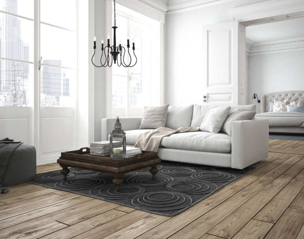 Flynn 6-Light Pendant, Black