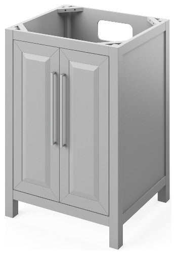 Cade Transitional 24" Grey Bathroom Vanity, Boulder Cultured Marble Vanity Top