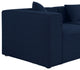 Cube Upholstered Modular Sectional, Navy, 6-Piece: 4 Armless Chair, 2 Corner Chair, Linen Texured Fabric