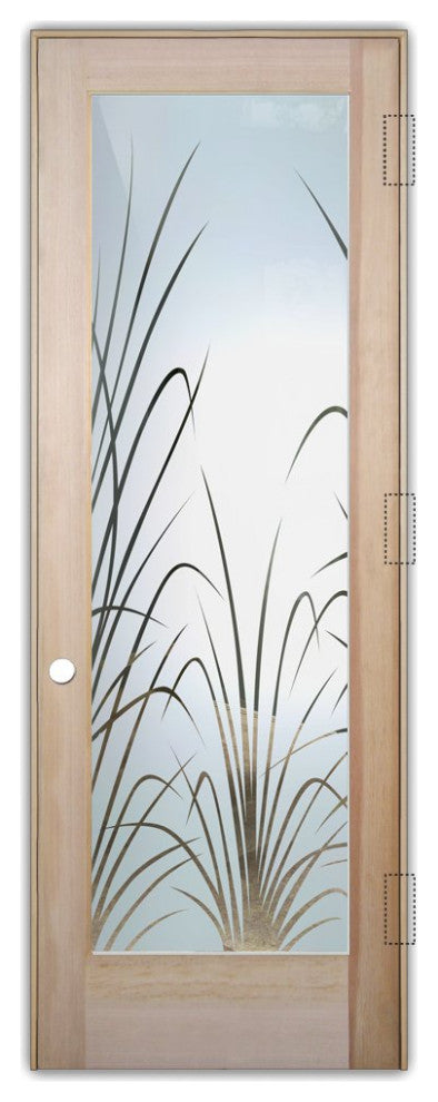 Interior Prehung Door or Interior Slab Door - Wispy Reeds - Douglas Fir...