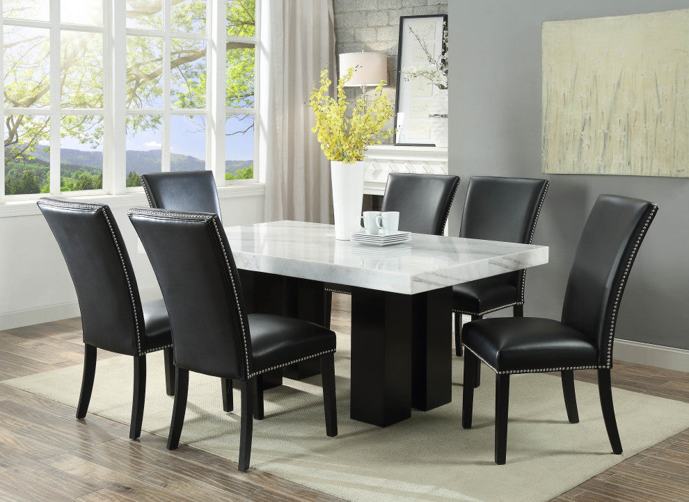 Camila Rectangle Dining Set, Black