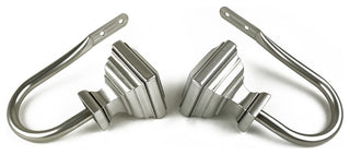 Kira Curtain Holdback, Pair, Satin Nickel