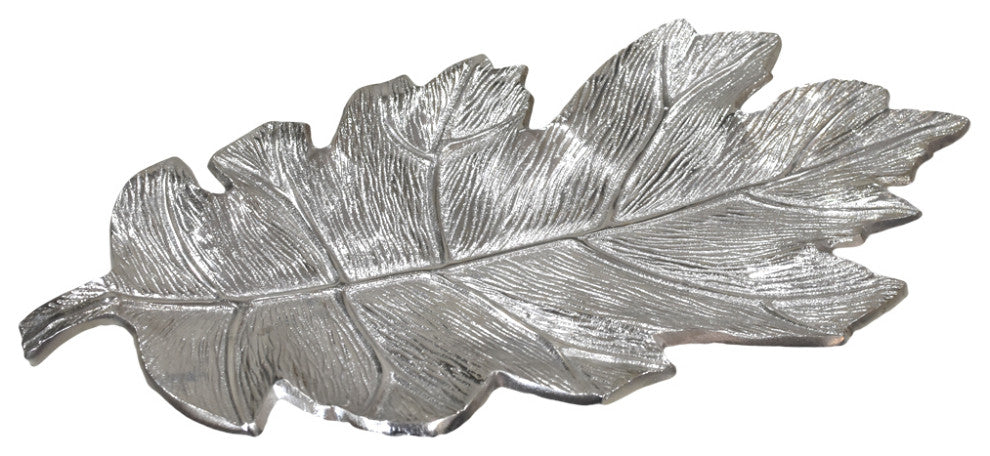 Handmade Decorative Aluminium Tray, Silver Color Coated