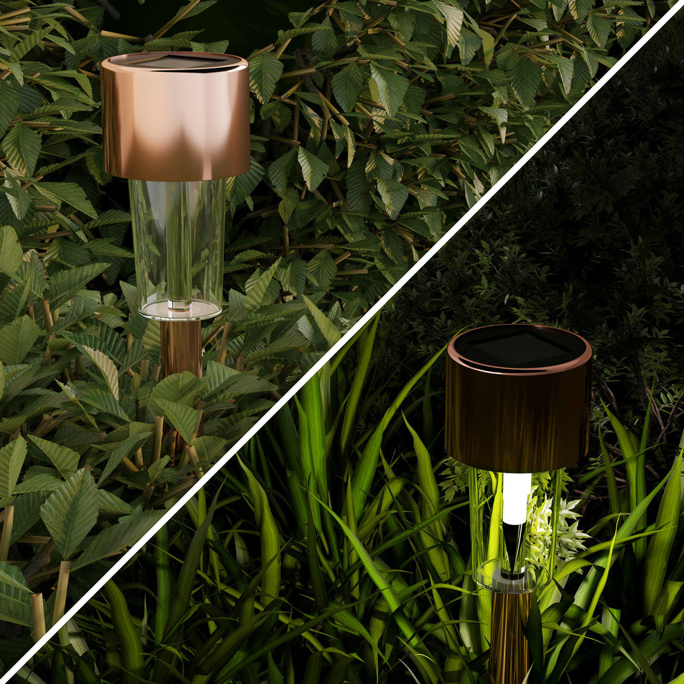 Solar Path Lights- 12.2" Stake Lighting Set of 12 by Pure Garden, Bronze