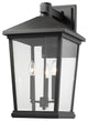 Beacon 3 Light Outdoor Wall Sconce in Black