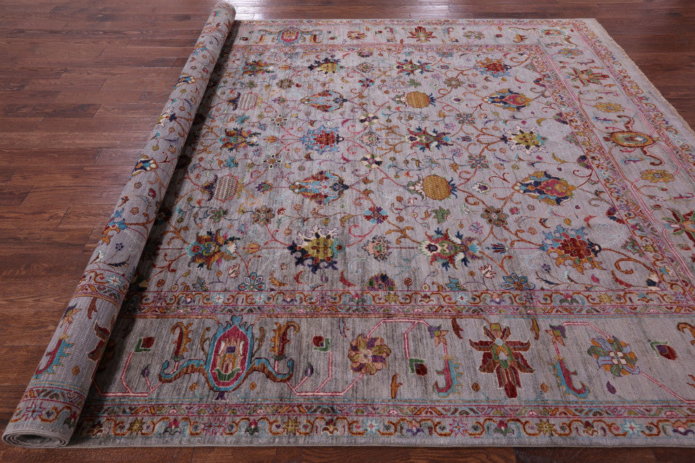 9' 0" X 12' 3" Handmade Persian Tabriz Wool Rug - Q12463