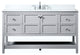 Elegant VF16460GR-BS 60"Single Bathroom Vanity, Gray With Backsplash