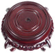 Mahogany Finish Chinese Porcelain Bowl Stand, 4"x4"
