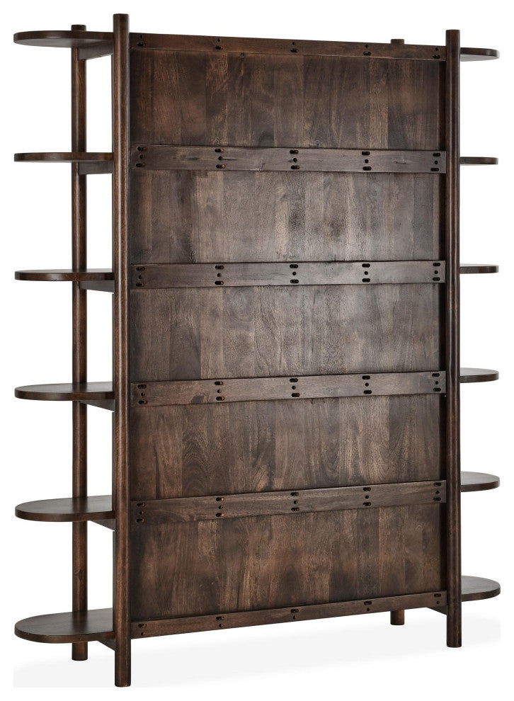 Redford 81" Mango Wood Mid-Century Modern Bookcase by Kosas Home