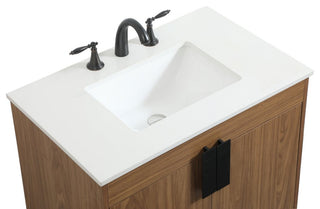 Home Living 19" Modern Walnut Brown-Light Bathroom Vanity