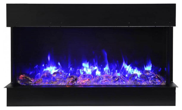 Amantii 72-TRV-SLIM 72"³ 3-Sided Tru View Indoor / Outdoor Electric Fireplace