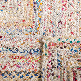 Safavieh Braided Collection BRD210 Rug, Ivory/Multi, 5'x8'