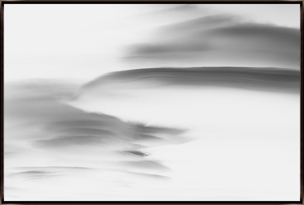 45x30 Lenticular Clouds XV, Framed Artwork, Espresso
