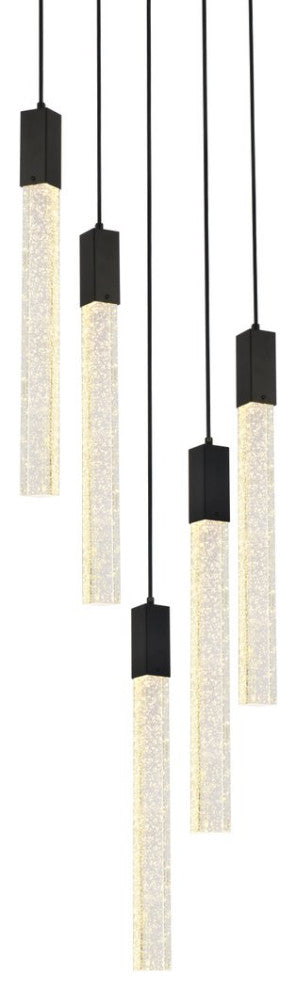 Wade 5-Light Pendant, Black