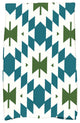 Patna Geometric Print Hand Towel, Teal