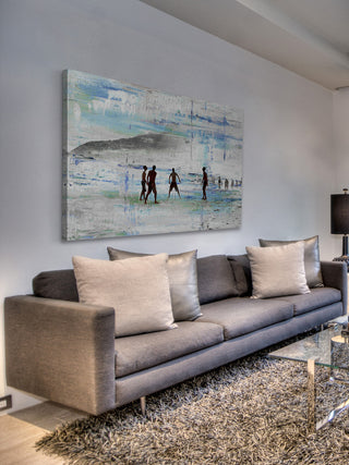 "Sand Games" Painting Print on Wrapped Canvas, 24"x16"