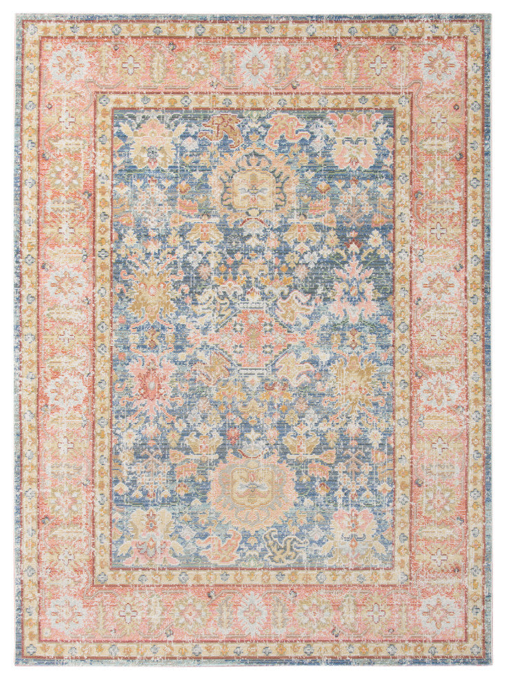 Century Reuda Area Rug, Blue, 9' x 13', Bordered