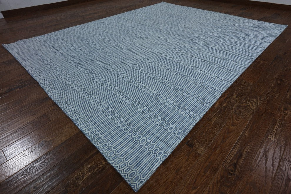 Flat Weave Oriental Geometric Area Rug 9'x12', W2251