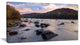 Rocky Mountain River in Autumn, Seashore Wall Art on Canvas, 32"x16"