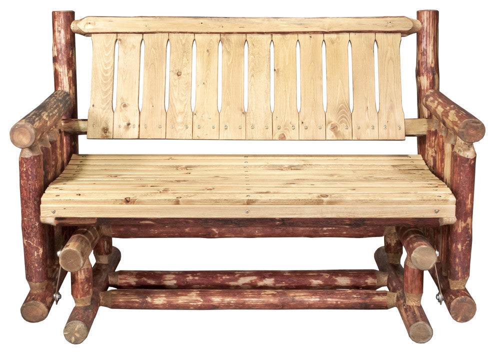 Glacier Country Collection Glider, Exterior Stain Finish