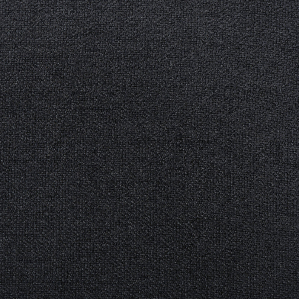GDF Studio Tammy Fabric Square Ottoman, Dark Charcoal