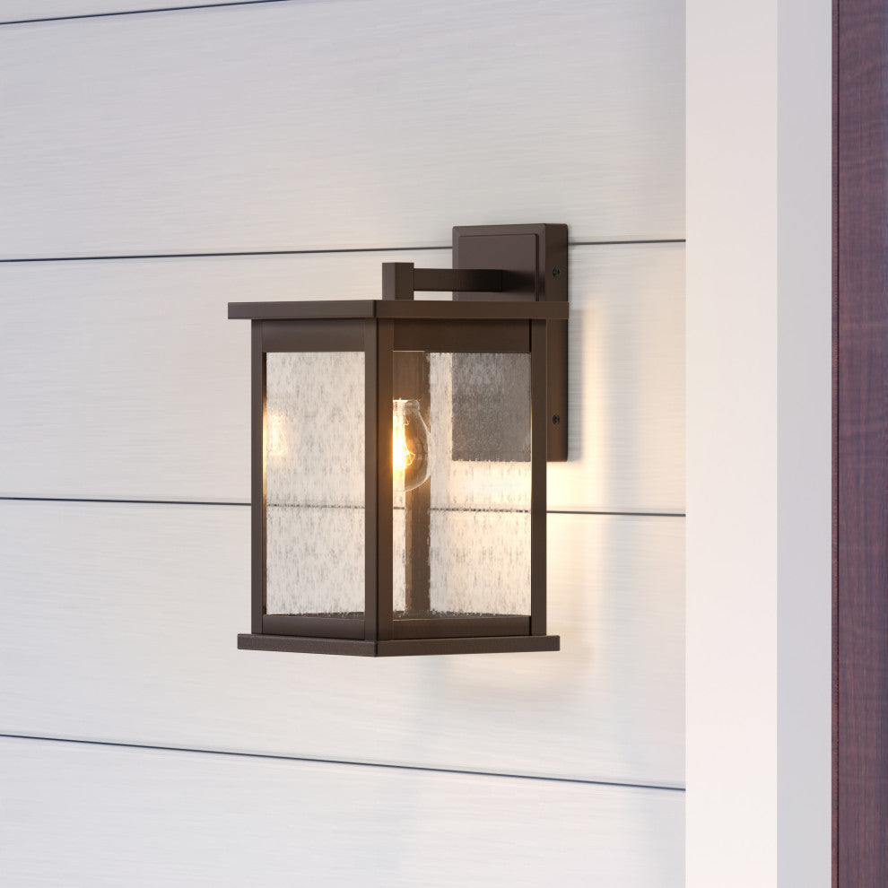 1 Light 7 in. Powder Coat Bronze Outdoor