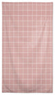 Linen With Plaid Pink 58 x 102 Outdoor Tablecloth