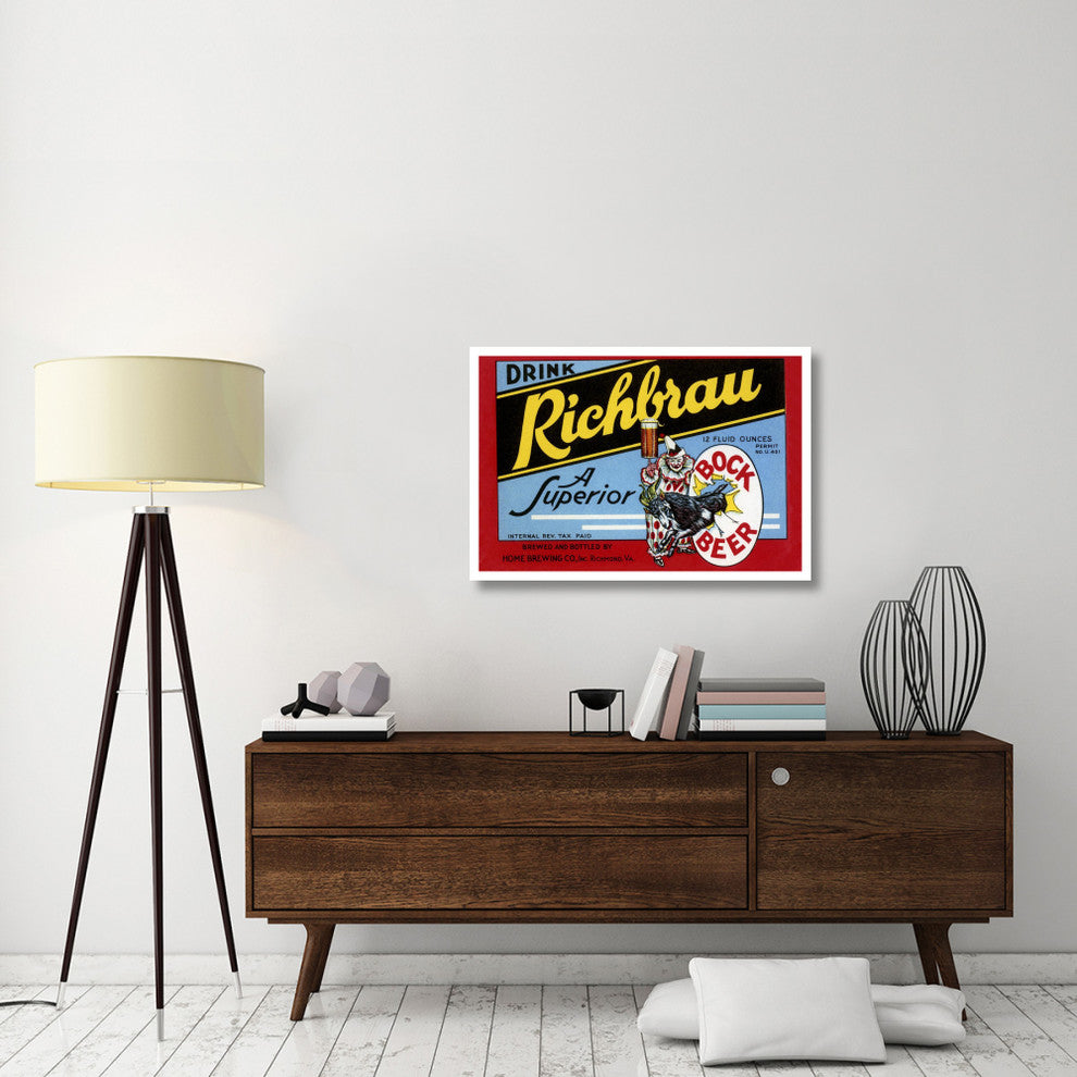 "Drink Richbrau Bock Beer" Digital Paper Print by Vintage Booze Labels, 38"x26"
