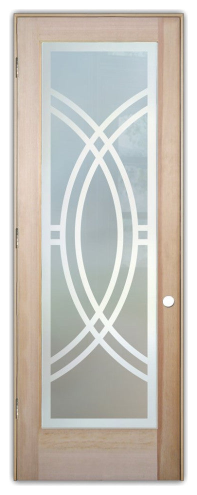 Interior Prehung Door or Interior Slab Door - Demi Circle - Douglas Fir...