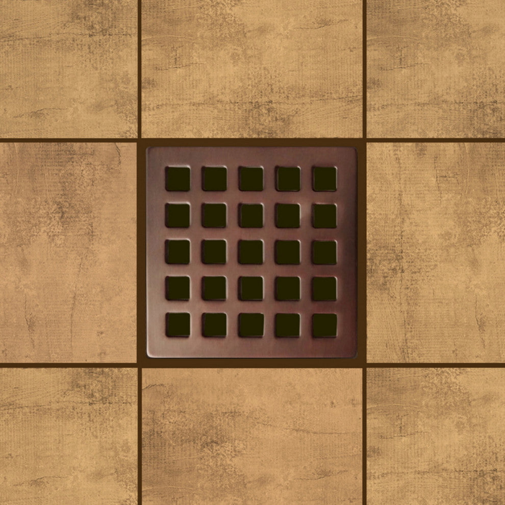 Shower Drain Grates, Decorative Stainless Steel - Classic, Oil Rubbed Bronze