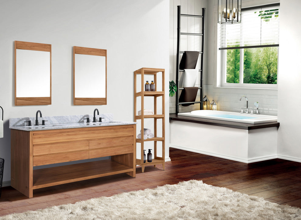 Avanity Kai Bath Vanity Cabinet Only, Natural Teak, 60"