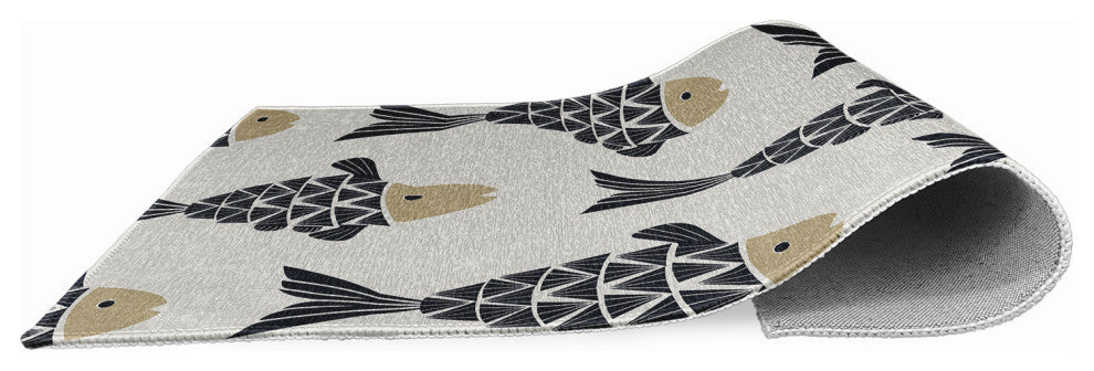 Fish Tales Nautical Chenille Rug