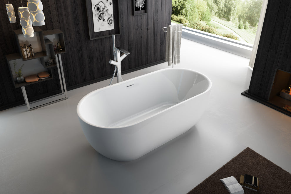 Bevier 67" Freestanding Bathtub with no faucet