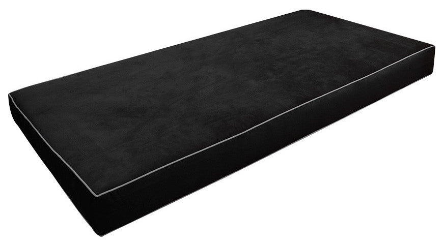 Contrast Pipe 8" Twin-XL 80x39x8 Velvet Indoor Daybed Mattress COVER ONLY-AD350