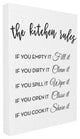 The Kitchen Rules, 30x40, Stretched Canvas Wall Art