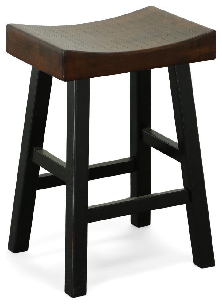 West Classic Deluxe Saddel Stool, Elm and Black