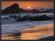 Crashing Surf On Rocks At Sunset, Point Piedras Blancas, California, 16"x12"
