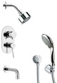 Polished Chrome Round Contemporary Shower System
